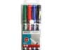 Parrot Whiteboard Slimline Tip Marker 4 Pack Pouch