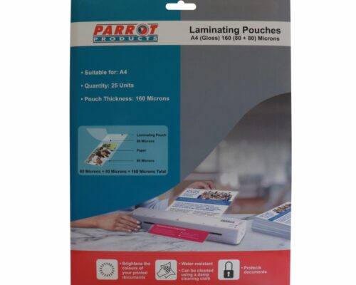 Parrot Laminating A4 Gloss Pouches 25 Pack
