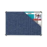 Parrot Bulletin Board Ribbed Aluminium Frame 900 x 600mm Denim