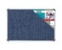 Parrot Bulletin Board Ribbed Aluminium Frame 900 x 600mm Denim