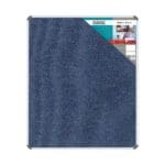 Parrot Bulletin Board Ribbed Aluminium Frame 1200 x 1000mm Denim