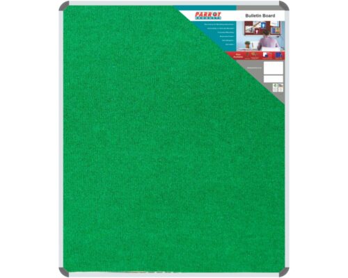 Parrot Bulletin Board Ribbed Aluminium Frame 1200 x 1000mm Palm