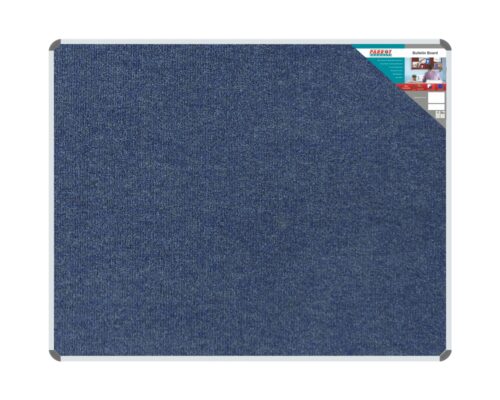 Parrot Bulletin Board Ribbed Aluminium Frame 1500 x 1200mm Denim