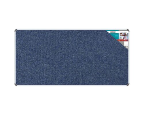 Parrot Bulletin Board Ribbed Aluminium Frame 1800 x 900mm Denim