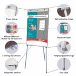 Parrot Standard  1000 x 640mm Non-Magnetic Flipchart