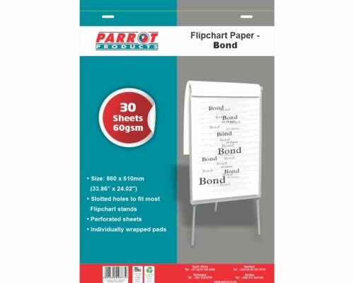Parrot Flipchart Paper Bond 30 Sheets 860 x 610mm