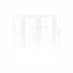 Parrot Decorative Glass Wall Tile White RAL9010 598 x 650 x 6mm