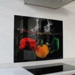 Parrot Decorative Glass Wall Tile Peppers 898 x 700 x 6mm