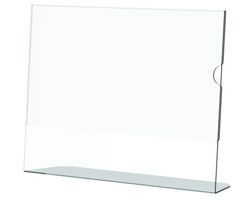 Parrot A4 Landscape Acrylic Single Sided Menu Holder 5 Pack