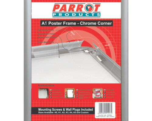 Parrot A1 Poster Chrome Corner Frame