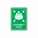 Parrot Green Assembly Point A4 Symbolic Sign