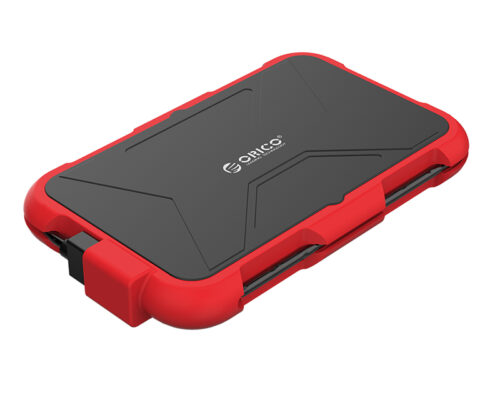 Orico 2.5″ USB3.0 External HDD Silica Gel Enclosure – Red