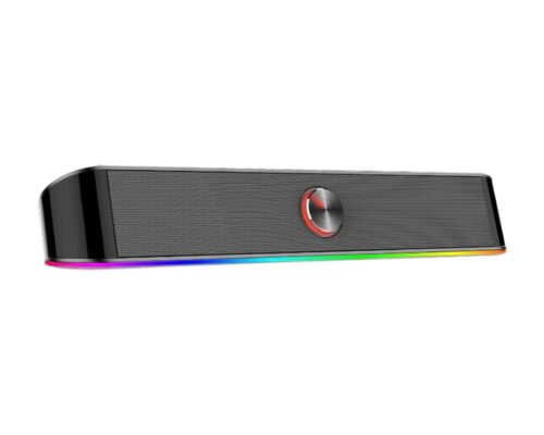 Redragon 2.0 Sound Bar Adiemus 2 X 3w RGB USB|aux Pc Gaming Speaker – Black