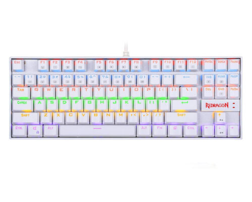 Redragon Kumara Mechanical 87 Key|RGB Backlit Gaming Keyboard – White