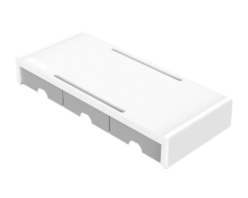 Orico 7.4cm Desktop Monitor Stand With Drawers – White