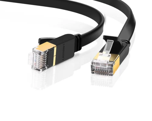 UGreen Cat7 Ftp Ethernet 3m Flat LAN – Black