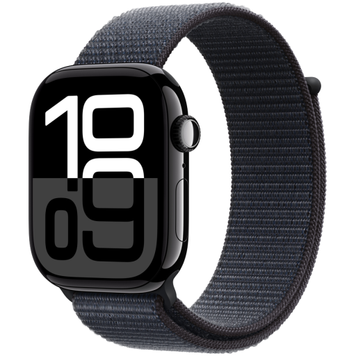 Apple Watch Series 10 46mm | GPS | Jet Black Aluminium Case | Ink Sport Loop