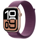 Apple Watch Series 10 42mm | GPS | Cellular | Rose Gold Aluminium Case | Plum Sport Loop