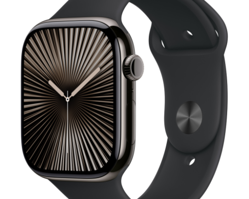 Apple Watch Series 10 42mm | GPS | Cellular | Slate Titanium Case | M/L Black Sport Band
