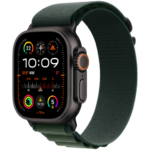 Apple Watch Ultra 2 49mm | GPS | Cellular | Black Titanium Case | Large Dark Green Alpine Loop