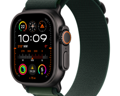 Apple Watch Ultra 2 49mm | GPS | Cellular | Black Titanium Case | Small Dark Green Alpine Loop