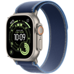 Apple Watch Ultra 3 49mm | GPS | Cellular | Natural Titanium Case | S/M Blue/Bright Blue Trail Loop