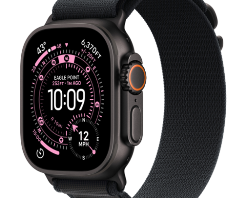 Apple Watch Ultra 3 49mm | GPS | Cellular | Black Titanium Case | Large Black Alpine Loop