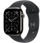 Apple Watch Series 11 46mm | GPS | Cellular | Slate Titanium Case | M/L Black Sport Band