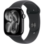 Apple Watch Series 11 46mm | GPS | Cellular | Jet Black Aluminium Case | M/L Black Sport Band