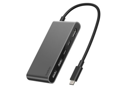 Belkin 5-Port USB-C Hub with Dual USB-C Ports Space Grey