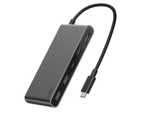 Belkin 7-Port USB-C Hub with Dual USB-C Ports Space Grey