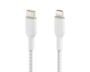 Belkin BoostCharge Braided USB-C to Lightning Cable 2m White