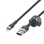 Belkin BoostCharge Pro Flex USB-A Braided Silicone Cable with Lightning Connector 1m Blue