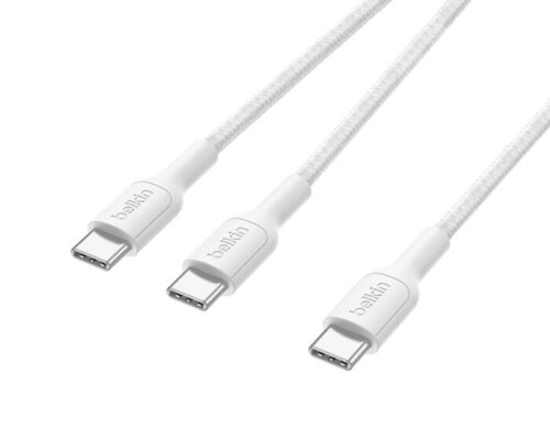 Belkin BoostCharge Pro 140 Watt Dual USB-C 1.5m Cable White