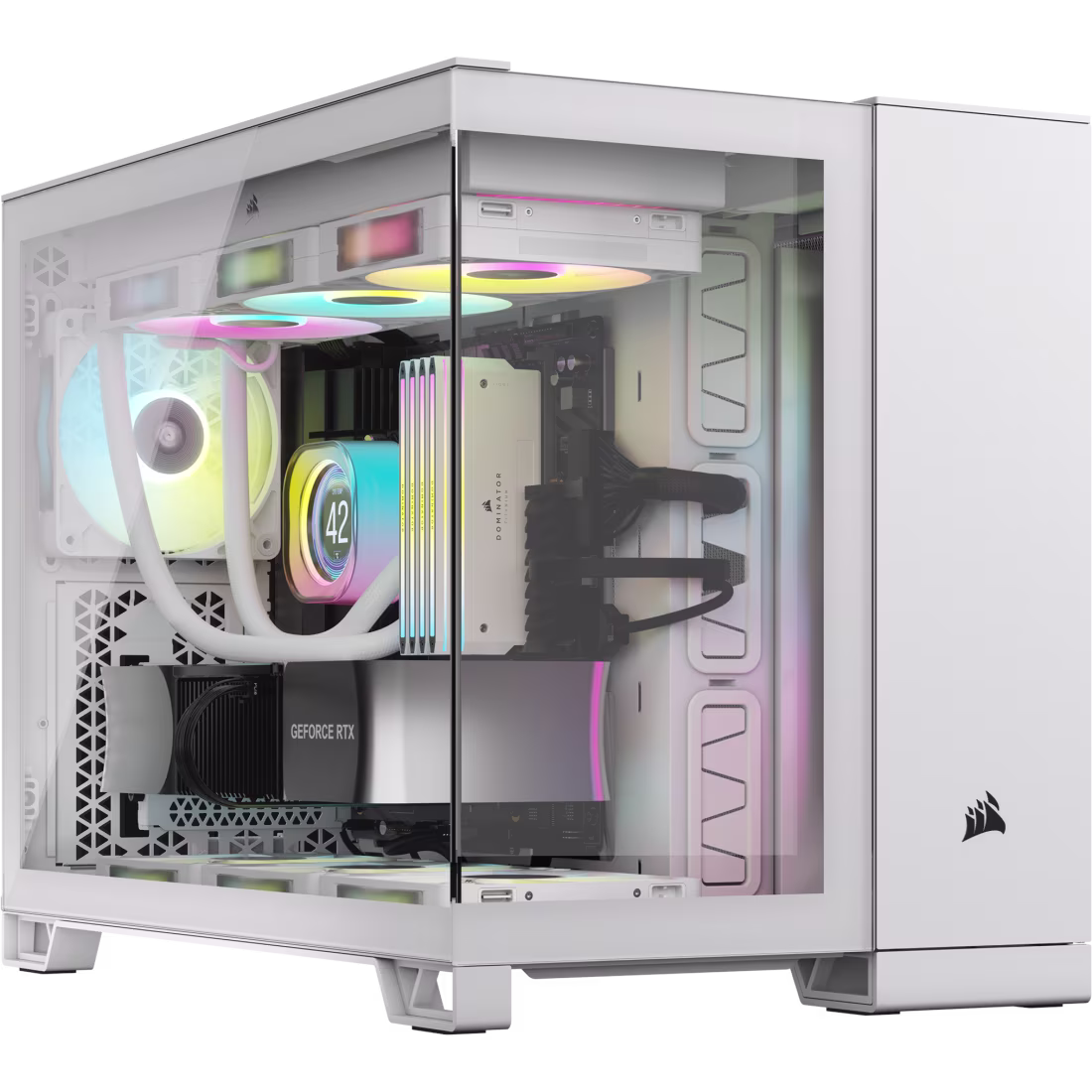 Corsair ICUE 2500x RGB mATX Dual Chamber White Case