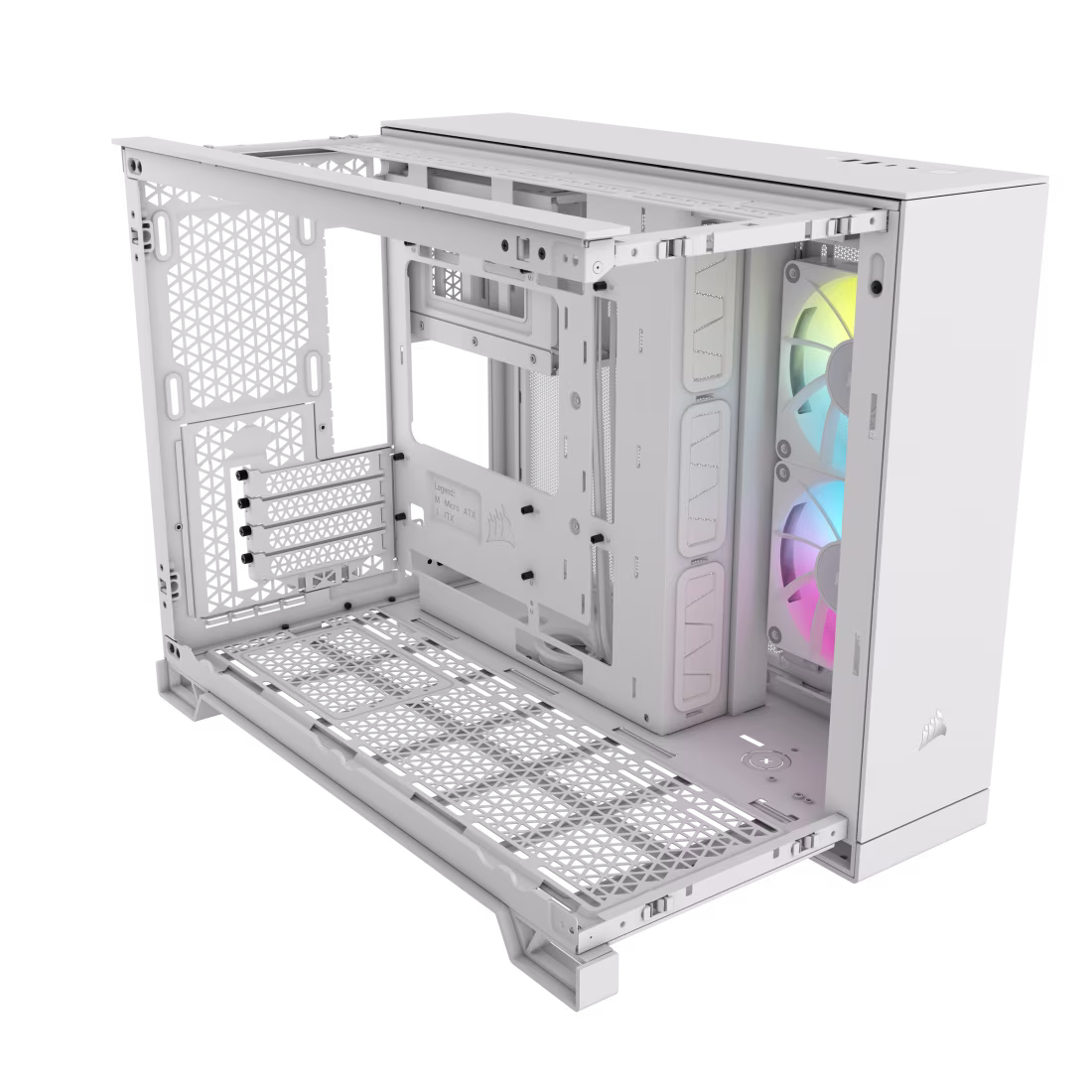 Corsair ICUE 2500x RGB mATX Dual Chamber White Case