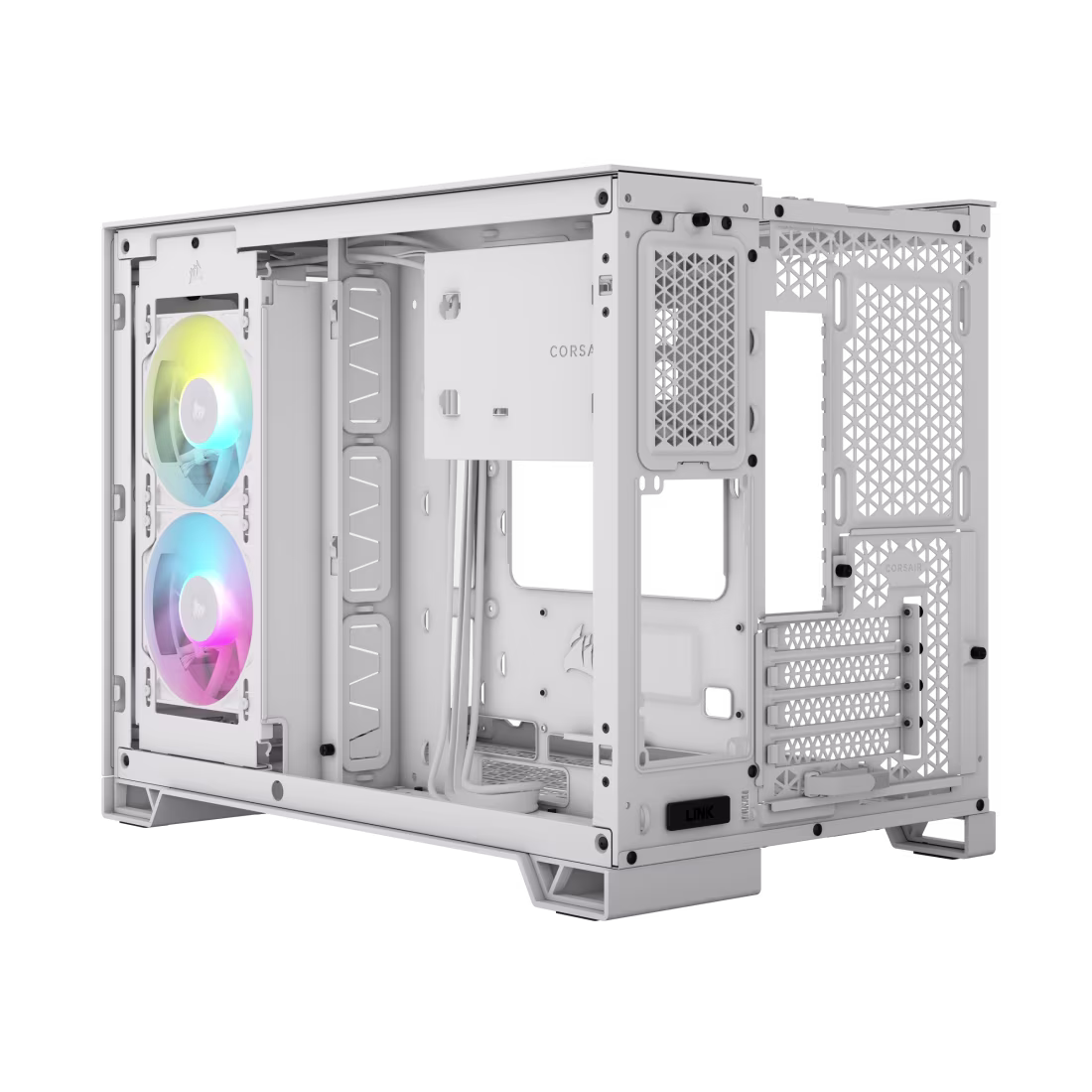 Corsair ICUE 2500x RGB mATX Dual Chamber White Case