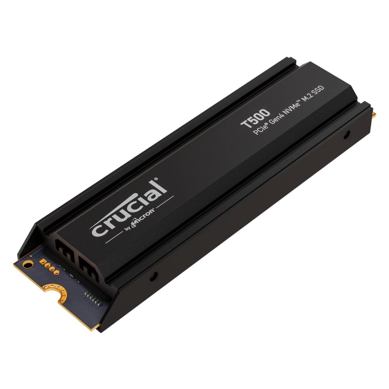 Crucial T500 2TB M.2 NVMe SSD + Heatsink