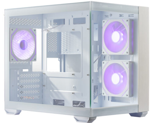 Cooler Master Elite 481 Wood Micro-ATX Case White