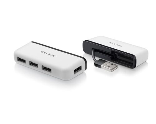 Belkin 4-Port USB 2.0 Travel Hub Black/White