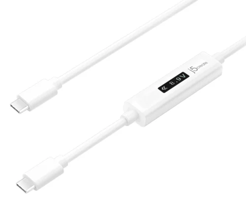 J5Create JUCP14 Type-C To Type-C Power Meter Charging Cable