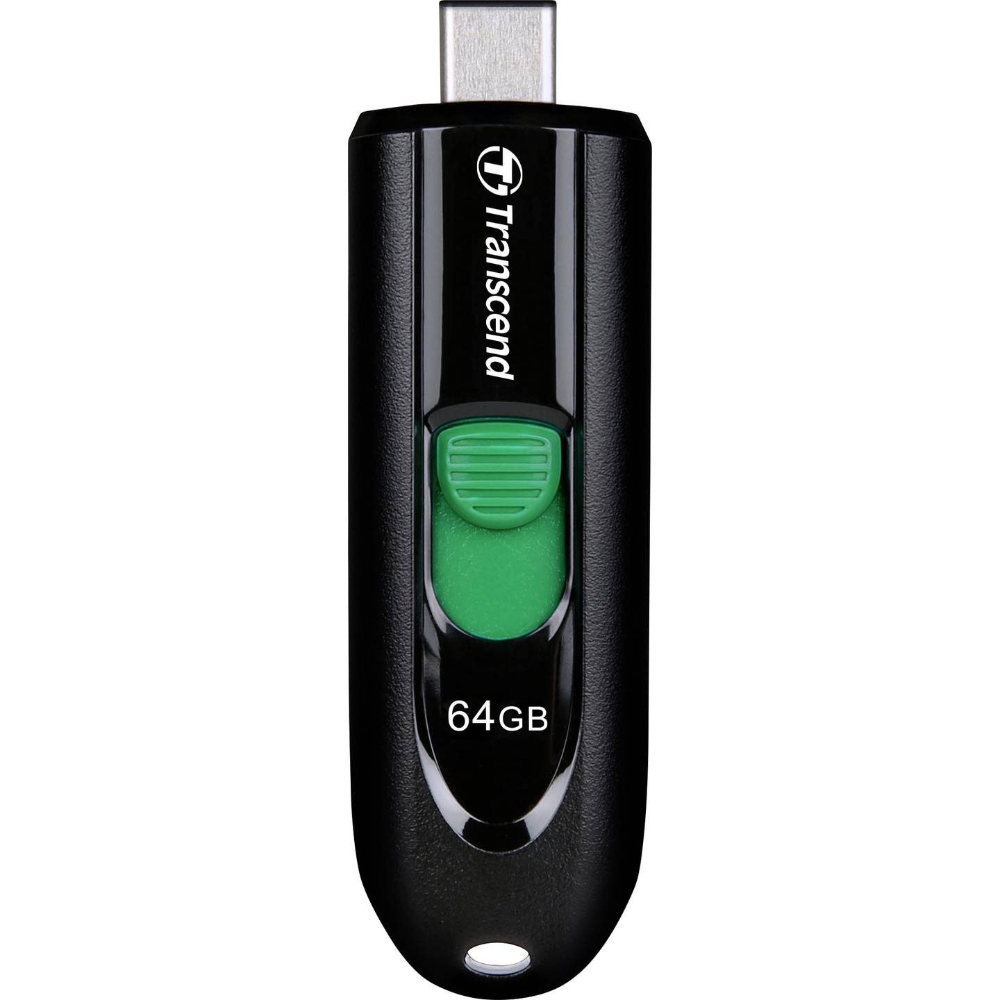 TRANSCEND 64GB JF790 USB C FLASH DRIVE - Black and Green