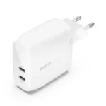 Belkin BoostCharge Pro 60w Dual USB-C Port Charger White