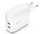 Belkin BoostCharge Pro 60w Dual USB-C Port Charger White