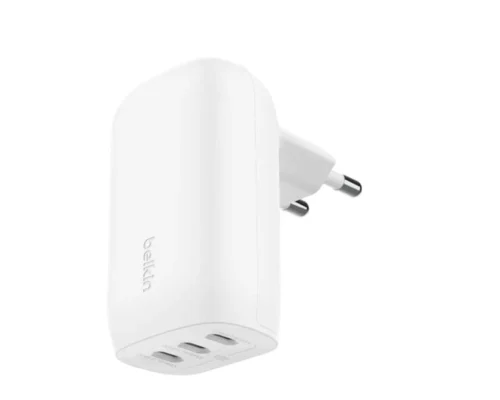 Belkin BoostCharge 3 Port Type-C Wall 67w Charger White