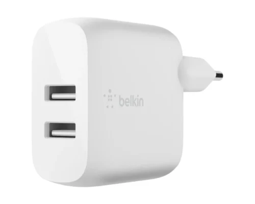 Belkin BoostCharge 2 Port USB-A Wall Charger White