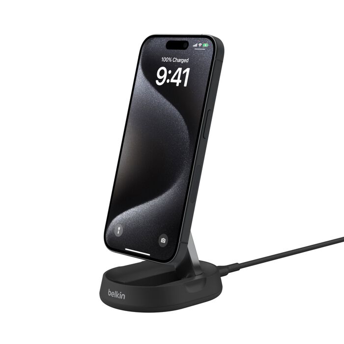 Belkin BoostCharge Pro Convertible Magnetic Wireless Charging Stand with Qi2 15w Charger Black